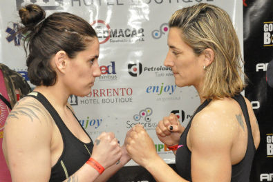 Bouvier (izquierda) y Griffa (derecha), luego de pasar por la balanza.